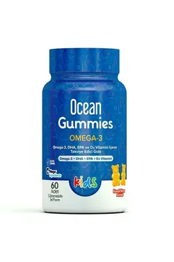 OCEAN GUMMIES OMEGA 3 KIDS 60 CIG JEL FORMپاستیل اومگا 3 60 تایی بچه