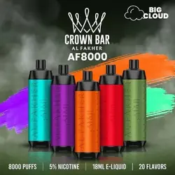 پاد ویپ یک‌بار مصرف الفاخر کرون بار دوسیب ۸۰۰۰ پاف — CROWN BAR AL FAKHER TWO APPLE