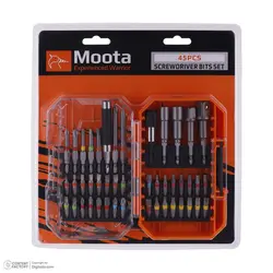 مته و سری پیچ گوشتی موتا مدل MO310005 مجموعه 45 عددی