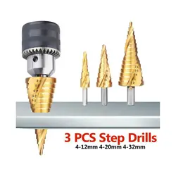مته کاری بریکس مدل شیار دار کد AJ-BRIX-3PCS-SH مجموعه 3 عددی