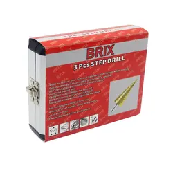 مته کاری بریکس مدل شیار دار کد AJ-BRIX-3PCS-SH مجموعه 3 عددی
