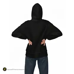 هودی ورزشی بدنسازی فشن لاین FTNS 164 | مشکی/سفید - فروشگاه ورزش اَپ