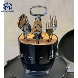 استند قاشق و چنگال و کارد اسمگ مشکی رنگ مدل Cutlery Caddy
