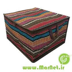 باکس نظم‌دهنده جاجیم نیلی بافت سایز (20*22*33) - مارنت| فروشگاهی به وسعت اصالت