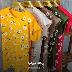 تیشرت بابونه قواره دار کد 21 - پوشاک خورشید