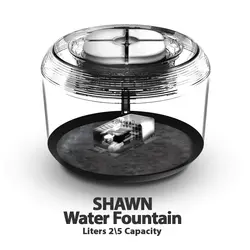 آبخوری اتوماتیک شاون SHAWN Water Fountain Pro Slient حجم 2.5 لیتری رنگ مشکی - پت شاپ پنگوئن
