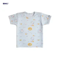 بلوز آستین کوتاه Baby sun طرح شیر - سانلی کیدز