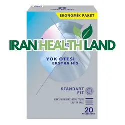 کاندوم دورکس بسیار نازک با روان کننده نرمال بسته 20 عددی Yok Otesi EKSTRA HIS