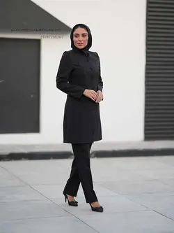 مانتو شلوار اداری نوار مغزی دوزی فیونا کد 698