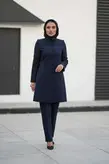 مانتو شلوار اداری نوار مغزی دوزی فیونا کد 698