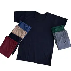 زیرپوش آستین دار پلی استر پنبه مردانه رنگی 3XL ( 6 عددی )