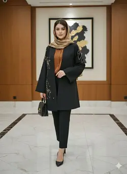 مانتو مجلسی سایزبزرگ سارین