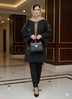 مانتو مجلسی سایزبزرگ سارین