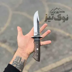 چاقو شکاری نظامی فول سفارشی دسته میکارتا استاد حسین نوری