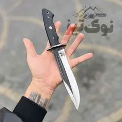 چاقو شکاری نظامی فول سفارشی درجه ۱ استاد حسین نوری