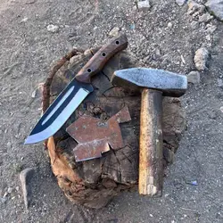 چاقو شکاری و بوشکرافت فولادی بقا