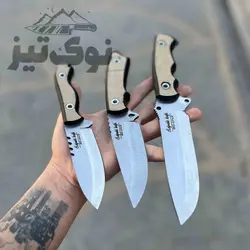 چاقو شکاری و کمپینگ آهن بر سایز ۳ سایز(با غلاف)