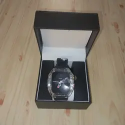 ست بند لاستیکی فلورین و قاب پلی‌کربنات لوکس | رزگلد و دودی | با کریستال زیرکونیا Apple Watch Ultra 46mm (محافظ اپل واچ)