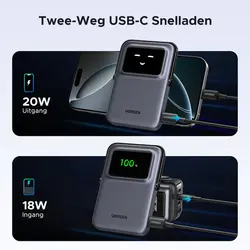 پاوربانک یوگرین UGREEN 5000mAh Magnetic Wireless PowerBank PB571