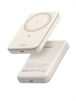 پاوربانک یوگرین UGREEN 10000mAh Magnetic Wireless Power Bank Beige PB561