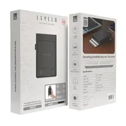پاوربانک لولو LEVELO Onyx Portable 5000mAh 3 in 1 Cardholder Power Bank گارانتی رسمی 6 ماهه گجت