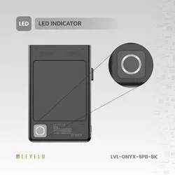 پاوربانک لولو LEVELO Onyx Portable 5000mAh 3 in 1 Cardholder Power Bank گارانتی رسمی 6 ماهه گجت