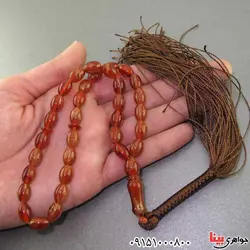 تسبیح کهربا پودری 33 دانه ای درجه یک بسیار عالی _کد:30193
