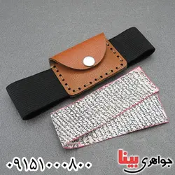 کبیر امام جواد روی پوست آهو همراه با بازوبند چرم طبیعی _کد:27965