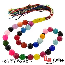 و جید ام البنین (رنگارنگ)33 دانه ای عالی تراش _کد:13111