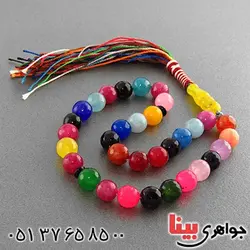 و جید ام البنین (رنگارنگ)33 دانه ای عالی تراش _کد:13111
