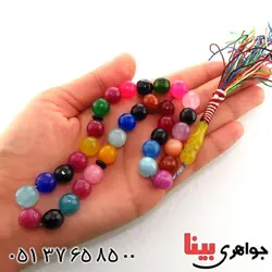 و جید ام البنین (رنگارنگ)33 دانه ای عالی تراش _کد:13111