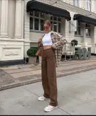 شلوار جین قهوه ای zara زارا