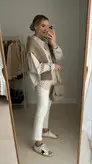 شلوار جین قد ۹۰ راسته سفیدبرند زارا zara دمپا کات خورده