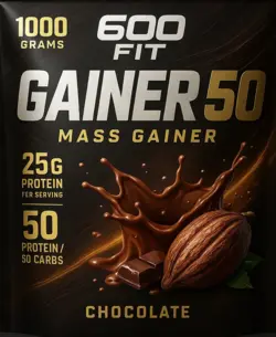 گینر gainer شکلاتی 50-50 با طعم شکلات کاکائویی وزن 1000 گرم