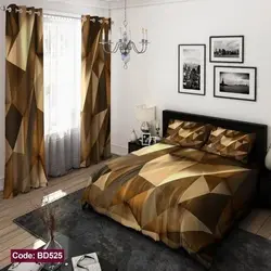 خرید قسطی ست کامل ژورنالی روتختی 6 تیکه شامل لحاف ملافه کشدار 2 عدد روبالشی کد BD525 (پس کرایه)