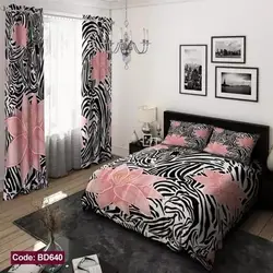 خرید قسطی ست کامل ژورنالی روتختی 6 تیکه شامل لحاف ملافه کشدار 2 عدد روبالشی کد BD640 (پس کرایه)