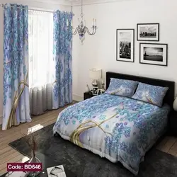 خرید قسطی ست کامل ژورنالی روتختی 6 تیکه شامل لحاف ملافه کشدار 2 عدد روبالشی کد BD646 (پس کرایه)