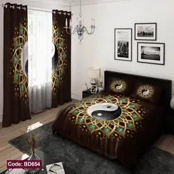 خرید قسطی ست کامل ژورنالی روتختی 6 تیکه شامل لحاف ملافه کشدار 2 عدد روبالشی کد BD654 (پس کرایه)