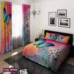 خرید قسطی ست کامل ژورنالی روتختی 6 تیکه شامل لحاف ملافه کشدار 4 عدد روبالشی کد BD638 (پس کرایه)