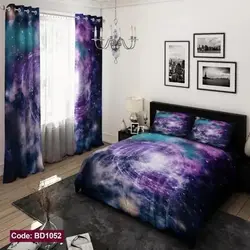 خرید قسطی ست کامل ژورنالی روتختی 6 تیکه شامل لحاف ملافه کشدار 4 عدد روبالشی کد BD1052 (پس کرایه)