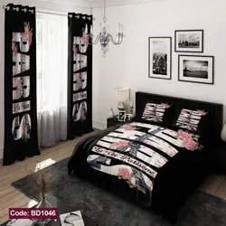 خرید قسطی ست کامل ژورنالی روتختی 6 تیکه شامل لحاف ملافه کشدار 4 عدد روبالشی کد BD1046 (پس کرایه)