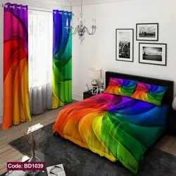 خرید قسطی ست کامل ژورنالی روتختی 6 تیکه شامل لحاف ملافه کشدار 4 عدد روبالشی کد BD1039 (پس کرایه)