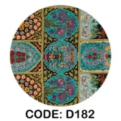 خرید قسطی فرشینه گرد مخمل ترک طرح عید نوروز کد D182 (پس کرایه)