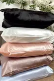 روبالشی ساتن ساده پرمه_رنگ صورتی