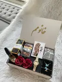 (ارسال رایگان) باکس هدیه چوبی لوکس| ساعت،ادکلن،اکسسوری زنانه شیک ویژه روز زن و ولنتاین