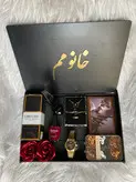 (ارسال رایگان) پک هدیه ساعت،ادکلن،اکسسوری زنانه شیک ویژه روز زن و ولنتاین ۹۴