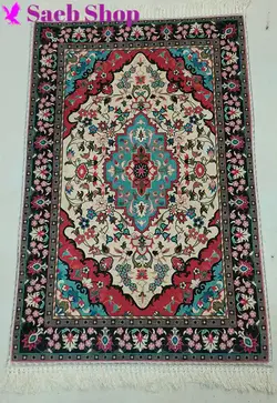 فرش اسلیمی گلستان گل | فرش گبه صائب | کد : h155 - صائب شاپ