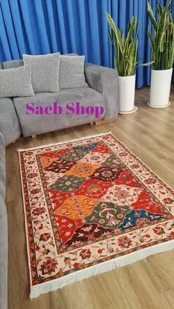فرش خشتی اسلیمی | فرش گبه صائب | کد : O166 - صائب شاپ
