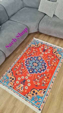 فرش گبه لاکی گلدانی | فرش گبه صائب | کد : O148 - صائب شاپ