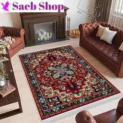 فرش لاکی گل اسلیمی | فرش گبه صائب | کد : h561 (عکس محصول قدیمی است) - صائب شاپ